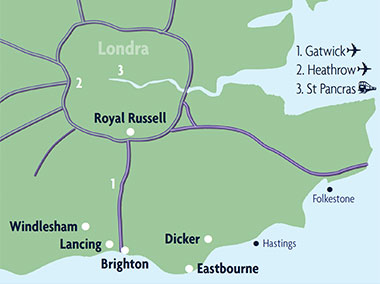 Mappa dei college inglesi Bede's Londra e Inghilterra