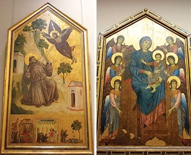 Museo del Louvre, tavole dipinte da Giotto e Cimabue