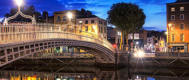 Dublino, veduta notturna