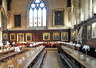 Sala da pranzo di Balliol College ad Oxford