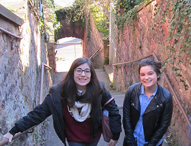 due studentesse alloggiate in famiglia a Heidelberg