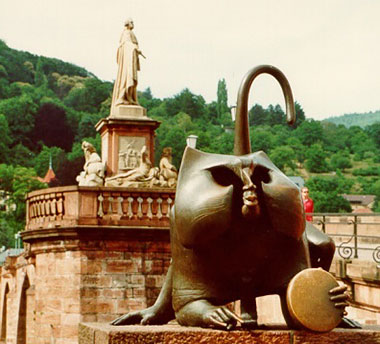 Heidelberg, scultura sul ponte