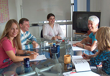 Una classe di massimo 4 allievi nella scuola di tedesco OISE a Heidelberg