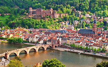 Una veduta di Heidelberg in Germania